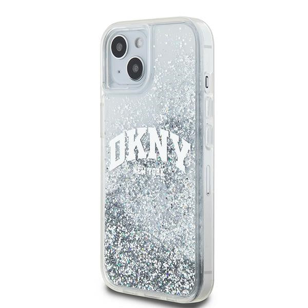 DKNY blizgus dėklas iPhone 15/14/13 – baltas -- iPhone 15