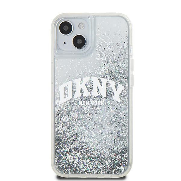 DKNY blizgus dėklas iPhone 15/14/13 – baltas -- iPhone 15