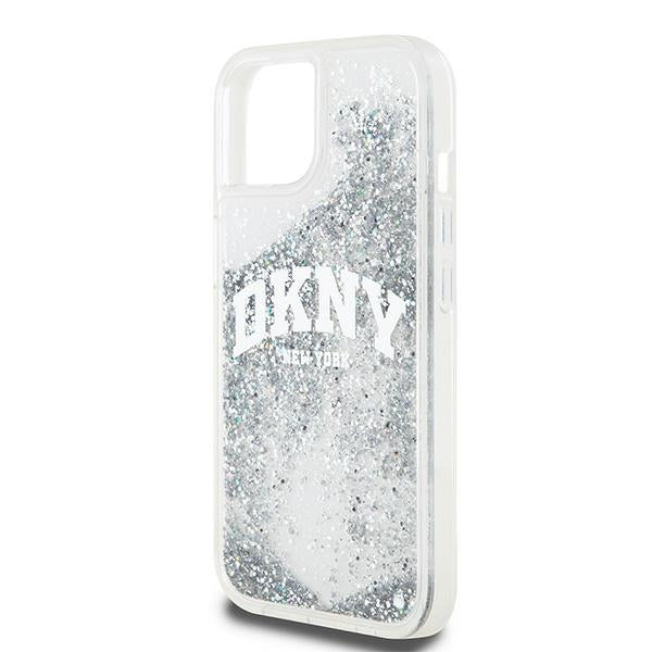 DKNY blizgus dėklas iPhone 15/14/13 – baltas -- iPhone 15