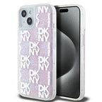 DKNY Liquid Glitter dėklas iPhone 15/14/13 – rožinis