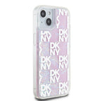 DKNY Liquid Glitter dėklas iPhone 15/14/13 – rožinis