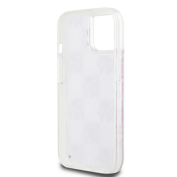 DKNY Liquid Glitter dėklas iPhone 15/14/13 – rožinis