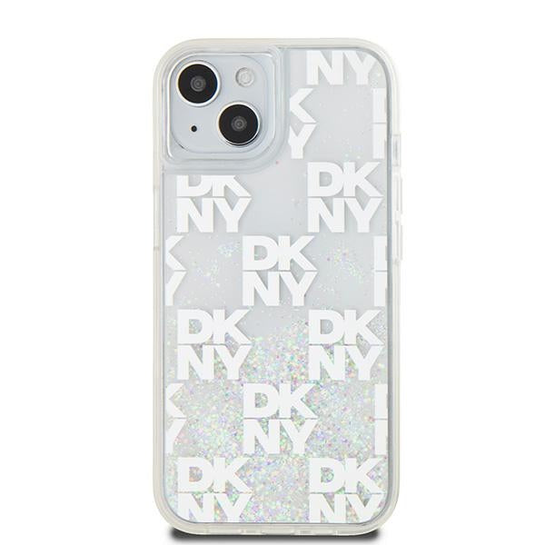 DKNY Liquid Glitter dėklas iPhone 15/14/13 – rožinis