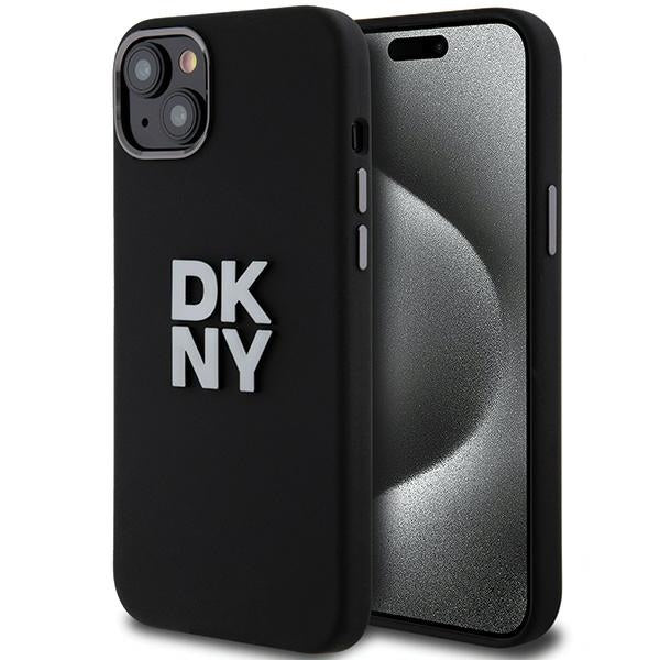 DKNY silikoninis dėklas iPhone 15/14/13 – juodas
