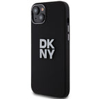 DKNY silikoninis dėklas iPhone 15/14/13 – juodas