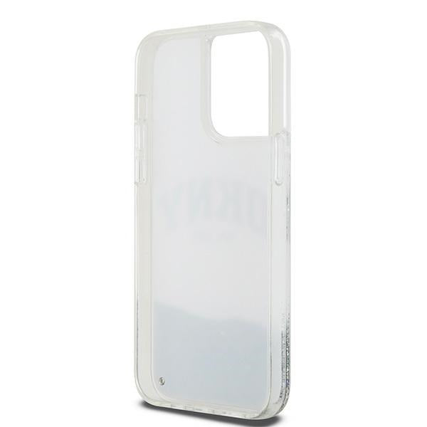 DKNY blizgus dėklas iPhone 15 Pro Max – baltas