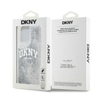 DKNY blizgus dėklas iPhone 15 Pro Max – baltas