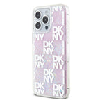 DKNY Liquid Glitter Multilogo dėklas iPhone 15 Pro Max – rožinis