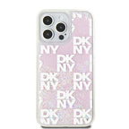 DKNY Liquid Glitter Multilogo dėklas iPhone 15 Pro Max – rožinis