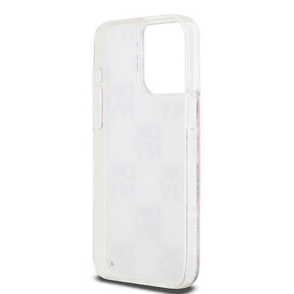 DKNY Liquid Glitter Multilogo dėklas iPhone 15 Pro Max – rožinis