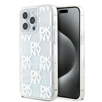 DKNY Liquid Glitter Multilogo dėklas iPhone 15 Pro Max – rožinis