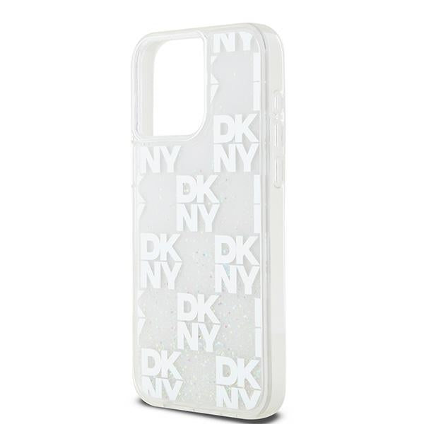 DKNY Liquid Glitter Multilogo dėklas iPhone 15 Pro Max – rožinis