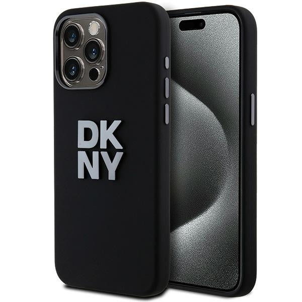DKNY silikoninis dėklas iPhone 15 Pro Max – juodas -- iPhone 15 Pro Max