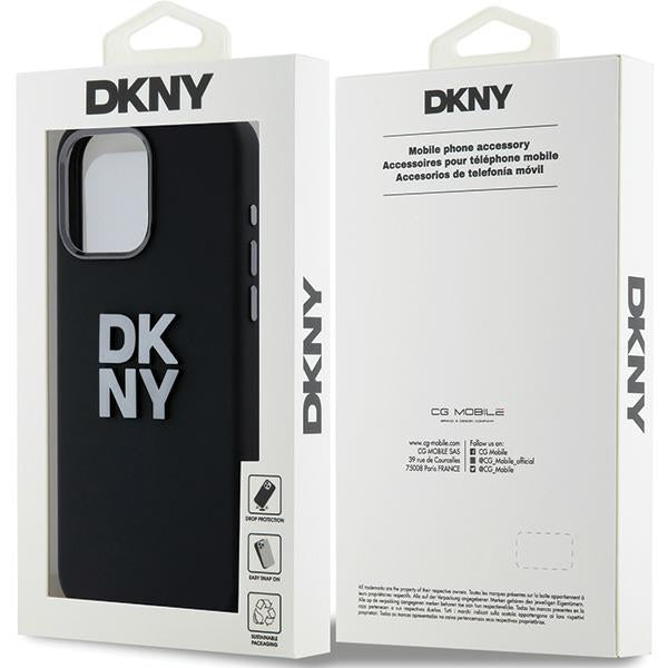 DKNY silikoninis dėklas iPhone 15 Pro Max – juodas -- iPhone 15 Pro Max