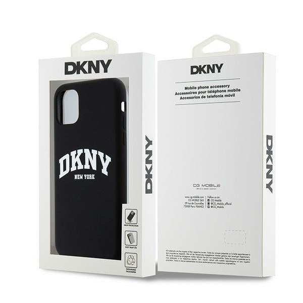 DKNY MagSafe silikoninis dėklas iPhone 11/XR – juodas -- iPhone 11