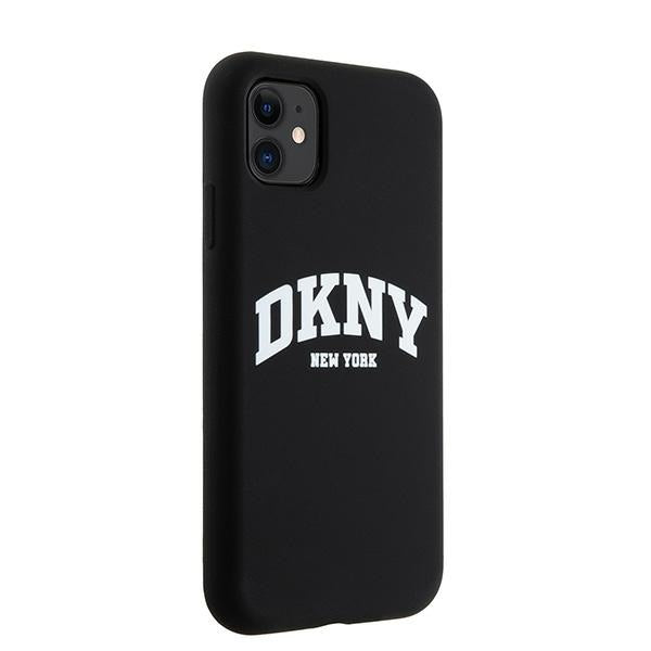 DKNY MagSafe silikoninis dėklas iPhone 11/XR – juodas -- iPhone 11