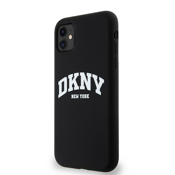 DKNY MagSafe silikoninis dėklas iPhone 11/XR – juodas -- iPhone 11