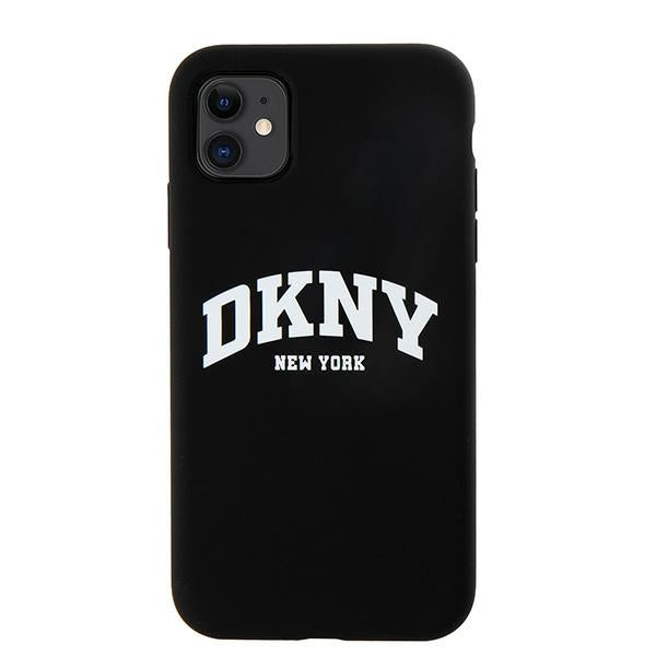 DKNY MagSafe silikoninis dėklas iPhone 11/XR – juodas -- iPhone 11