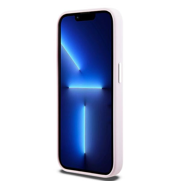 DKNY MagSafe silikoninis dėklas iPhone 14 Pro – rožinis