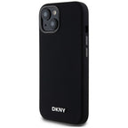 DKNY MagSafe silikoninis dėklas iPhone 14/15/13 – juodas