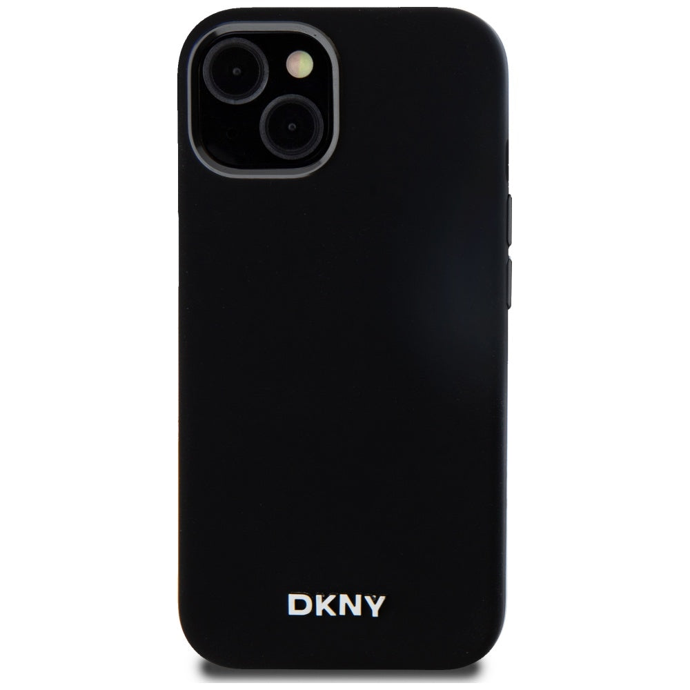 DKNY MagSafe silikoninis dėklas iPhone 14/15/13 – juodas