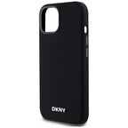 DKNY MagSafe silikoninis dėklas iPhone 14/15/13 – juodas