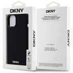 DKNY MagSafe silikoninis dėklas iPhone 14/15/13 – juodas