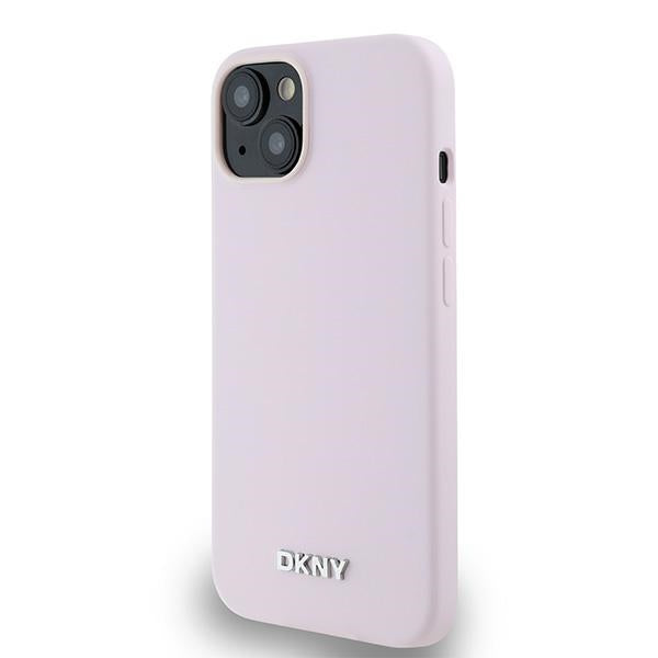 DKNY silikoninis MagSafe dėklas iPhone 14 – rožinis