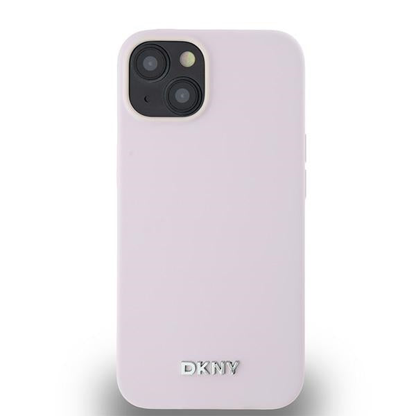 DKNY silikoninis MagSafe dėklas iPhone 14 – rožinis