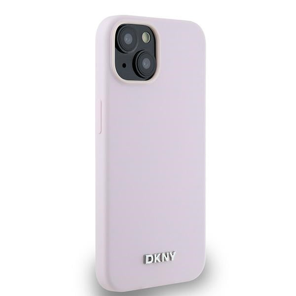 DKNY silikoninis MagSafe dėklas iPhone 14 – rožinis