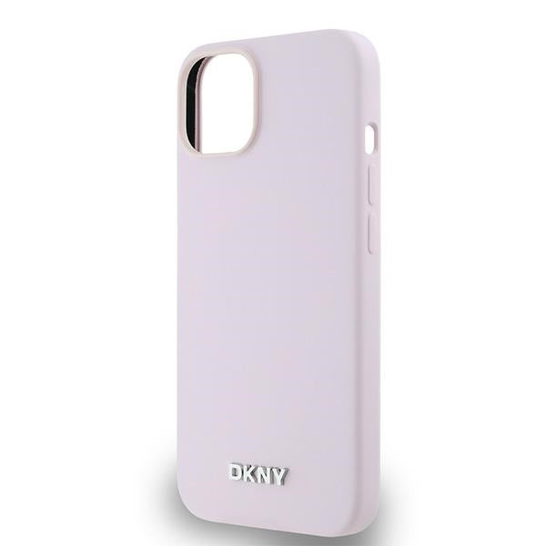 DKNY silikoninis MagSafe dėklas iPhone 14 – rožinis