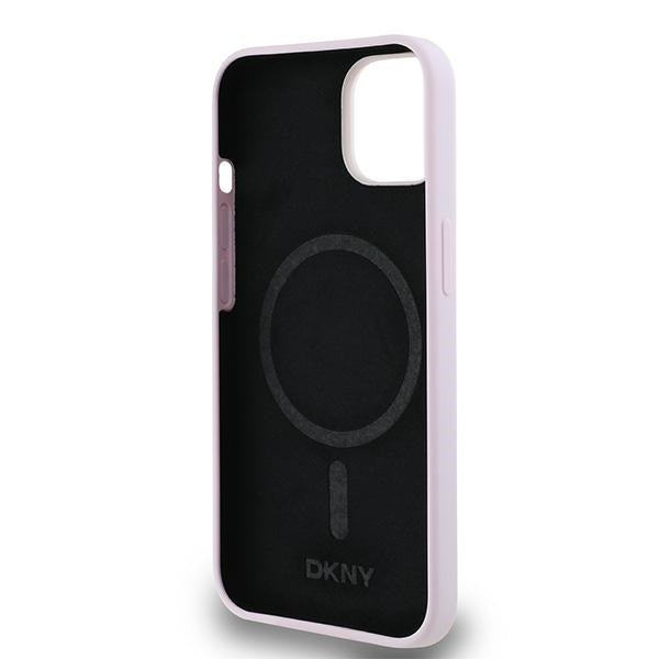 DKNY silikoninis MagSafe dėklas iPhone 14 – rožinis