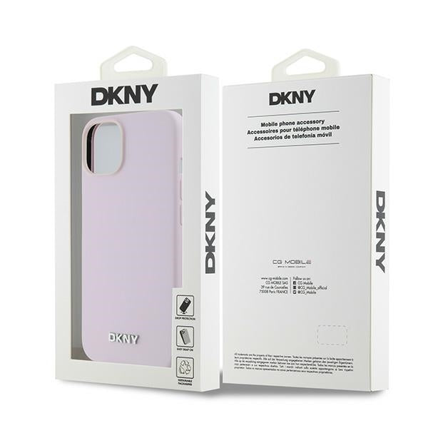 DKNY silikoninis MagSafe dėklas iPhone 14 – rožinis