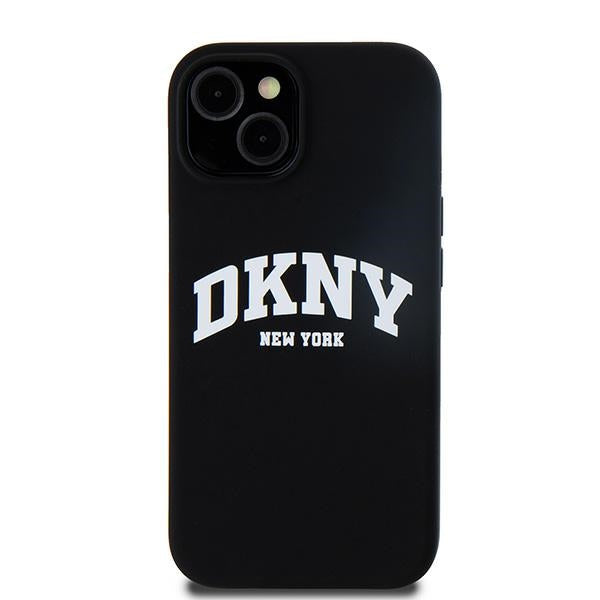 DKNY MagSafe silikoninis dėklas iPhone 14/15/13 – juodas