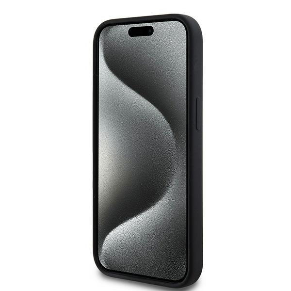 DKNY MagSafe silikoninis dėklas iPhone 14/15/13 – juodas