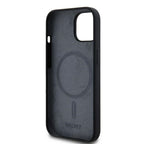 DKNY MagSafe silikoninis dėklas iPhone 14/15/13 – juodas