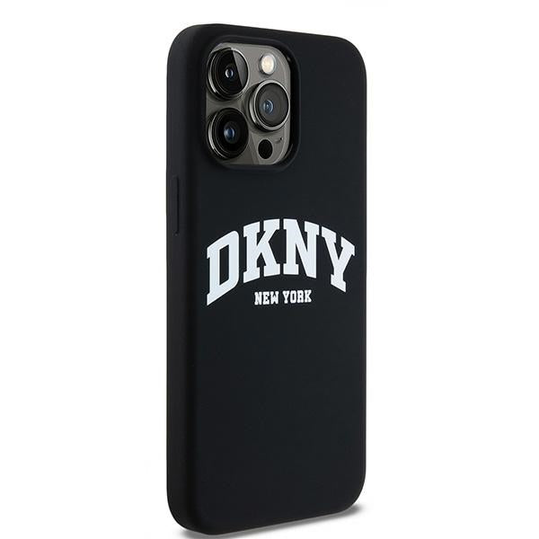 DKNY MagSafe silikoninis dėklas iPhone 14 Pro Max – juodas