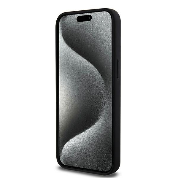 DKNY MagSafe silikoninis dėklas iPhone 14 Pro Max – juodas