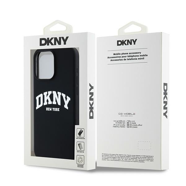 DKNY MagSafe silikoninis dėklas iPhone 14 Pro Max – juodas