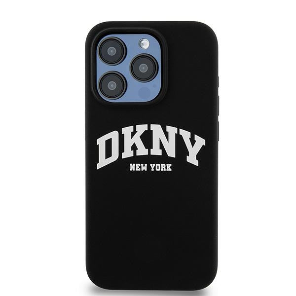 DKNY silikoninis MagSafe dėklas iPhone 15 Pro – juodas -- iPhone 15 Pro