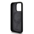DKNY silikoninis MagSafe dėklas iPhone 15 Pro – juodas -- iPhone 15 Pro