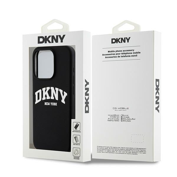 DKNY silikoninis MagSafe dėklas iPhone 15 Pro – juodas -- iPhone 15 Pro