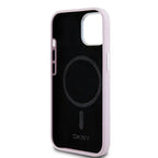 DKNY silikoninis MagSafe dėklas iPhone 15 Plus/14 Plus – rožinis