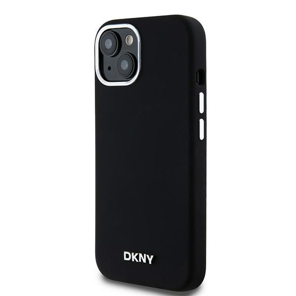 DKNY MagSafe silikoninis dėklas iPhone 15/14/13 – juodas