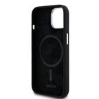 DKNY MagSafe silikoninis dėklas iPhone 15/14/13 – juodas