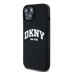 DKNY MagSafe silikoninis dėklas iPhone 15/14/13 – juodas