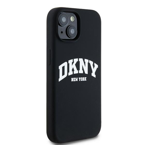 DKNY MagSafe silikoninis dėklas iPhone 15/14/13 – juodas