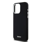 DKNY silikoninis MagSafe dėklas iPhone 15 Pro Max – juodas