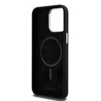 DKNY silikoninis MagSafe dėklas iPhone 15 Pro Max – juodas
