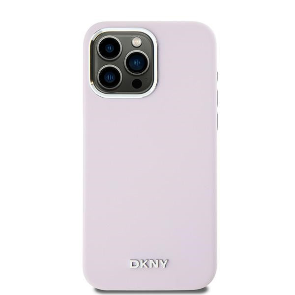 DKNY MagSafe silikoninis dėklas iPhone 15 Pro Max – rožinis